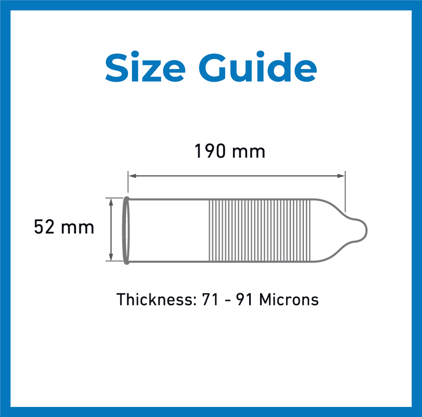 Condom Size Guide 190mm