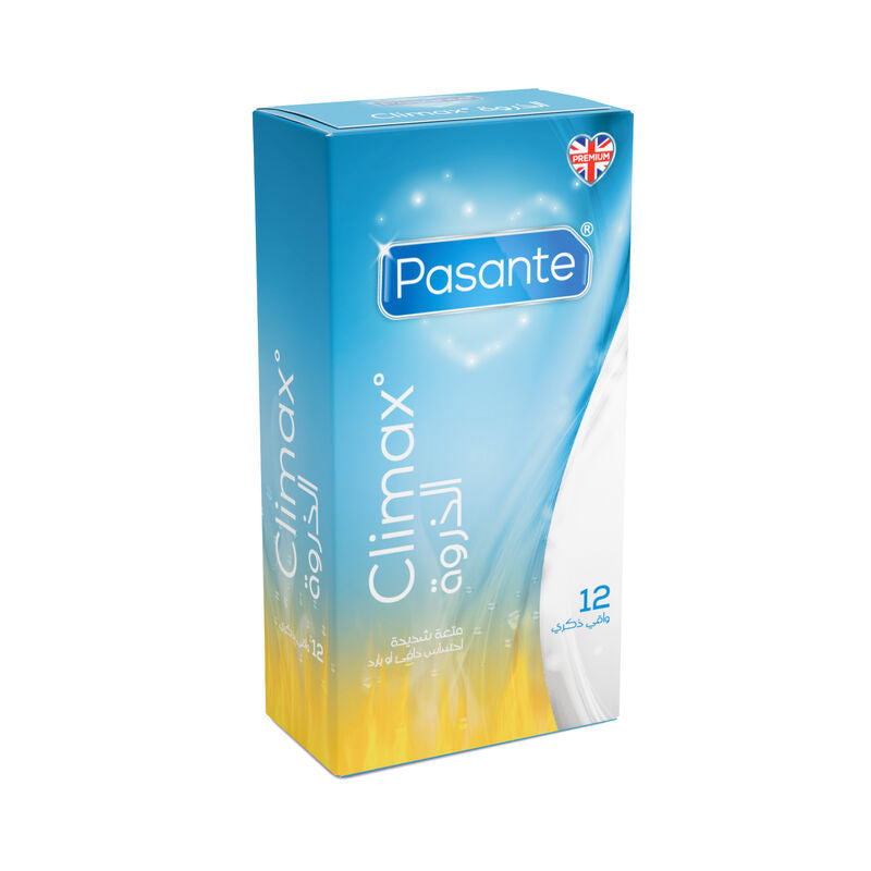 Pasante Climax condoms packaging on a white background