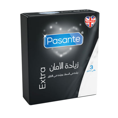 Pasante Extra packaging with Arabic text on a white background