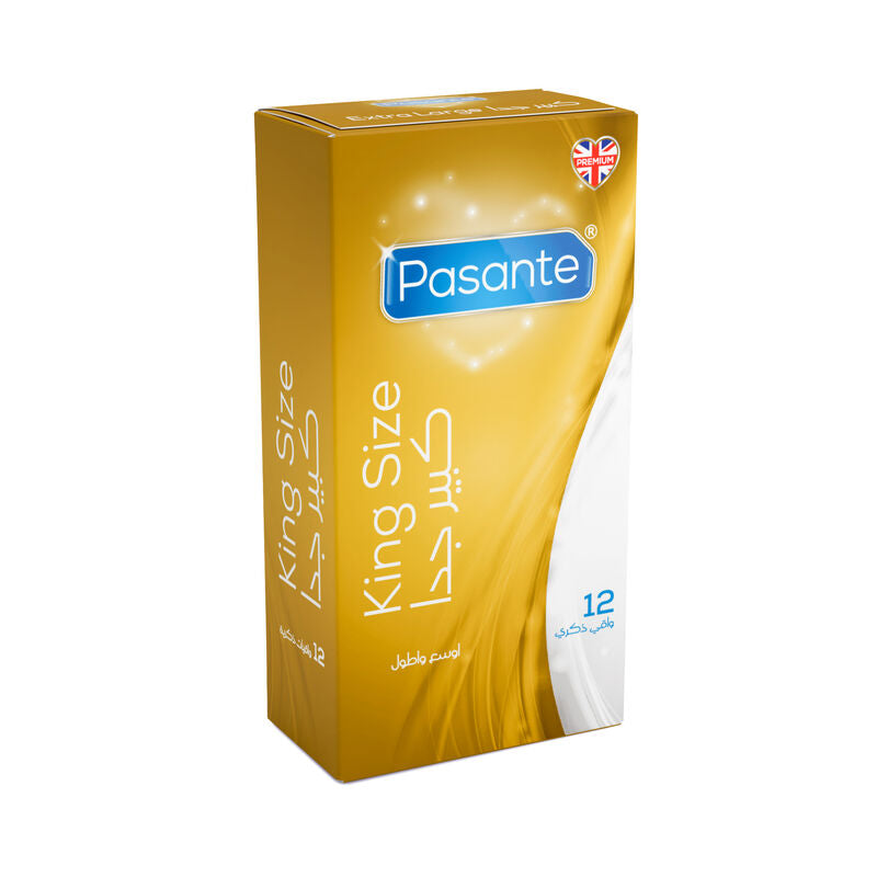 Pasante King Size condoms packaging on a white background
