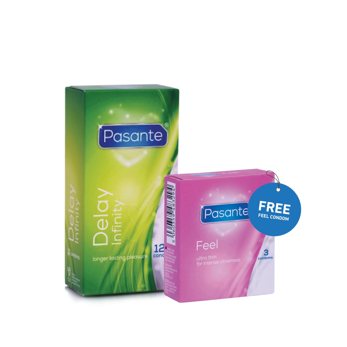 Two boxes of Pasante products on a white background